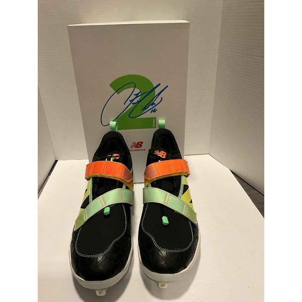 New Balance FuelCell Lindor 2 Baseball Cleats Size 11.5 Black Orange NIB - Picture 2 of 7